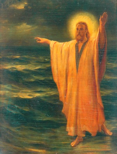 Christ Walking On The Water by Phillip Richard Morris